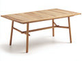 Mesas de jardín de madera 180x90x75 cm - marrón natural - mesa rectangular con tablero de listones