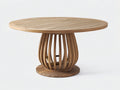 Mesas de jardín redonda de madera 150x150x75 cm - Madera natural - Diseño moderno para exterior