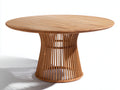 Mesas de jardín redonda de madera 160x160x75 cm - Madera natural - Diseño moderno para exterior